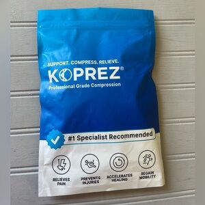 Koprez Foot Ankle Compression Support Sleeve XL Black Plantar Fasciitis Unisex